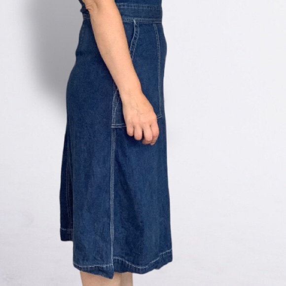 Polo Ralph Lauren Blue Denim Jumper Overalls Pinafore Retro Apron Dress Size 8 - Picture 8 of 16